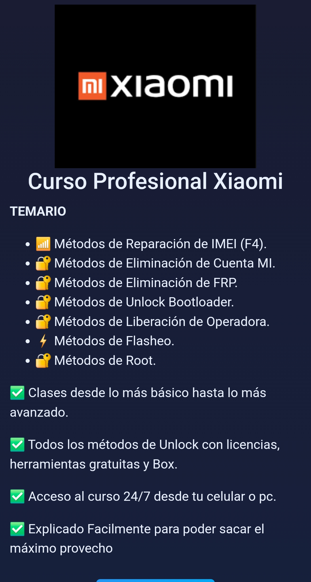 Curso Unlock Xiaomi