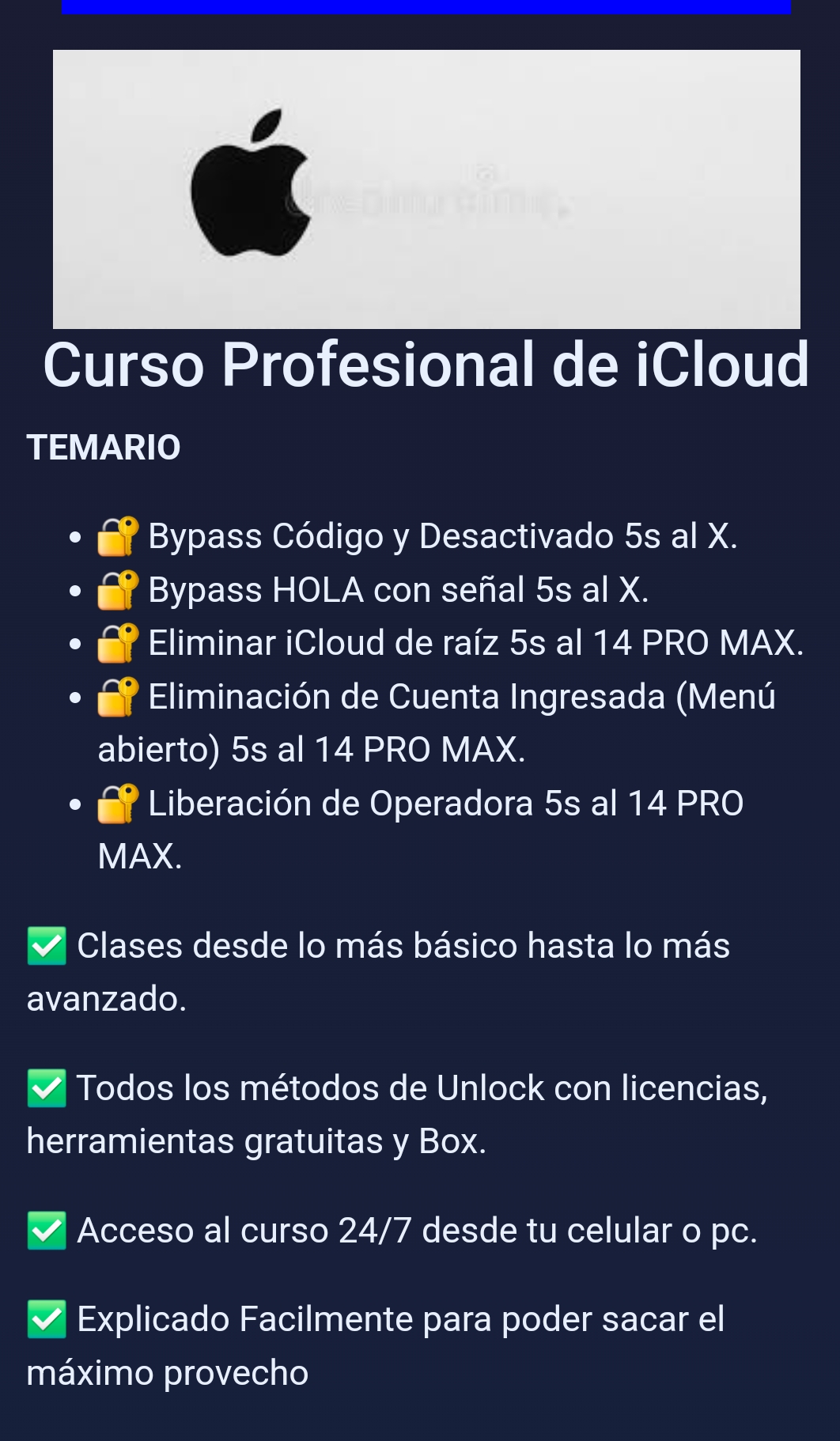 Curso Unlock Iphone