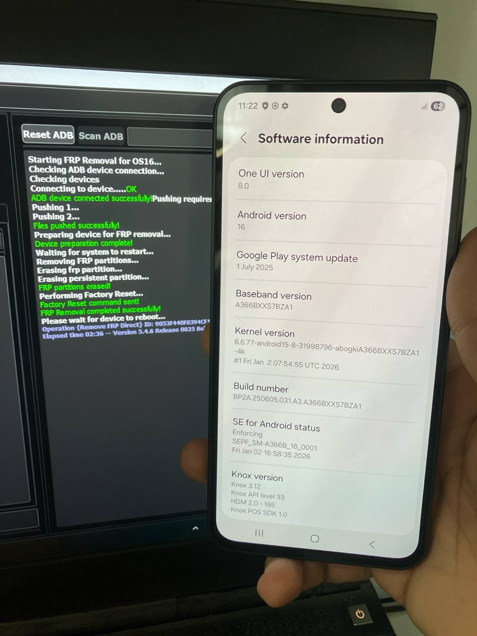 Samsung Galaxy A36 5G (SM-A366B) FRP