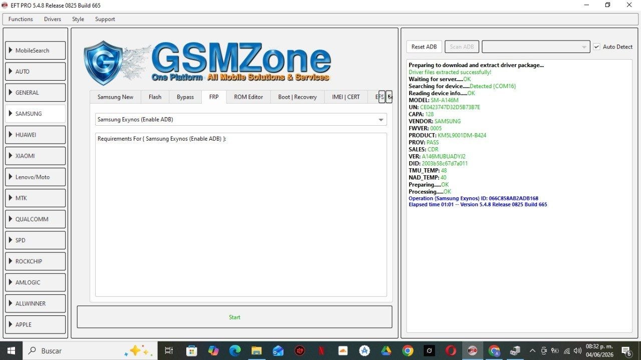 FRP SAMSUNG A146M android 15