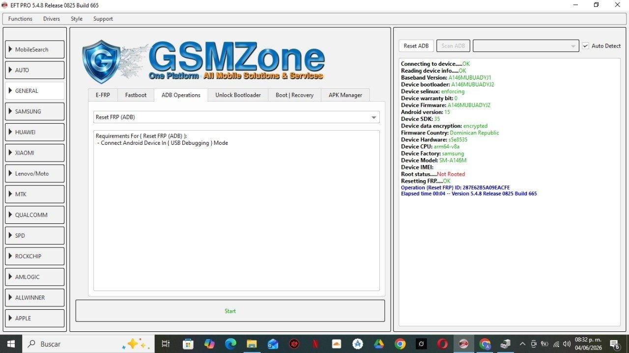 SAMSUNG A146M android 15 BIT 10
