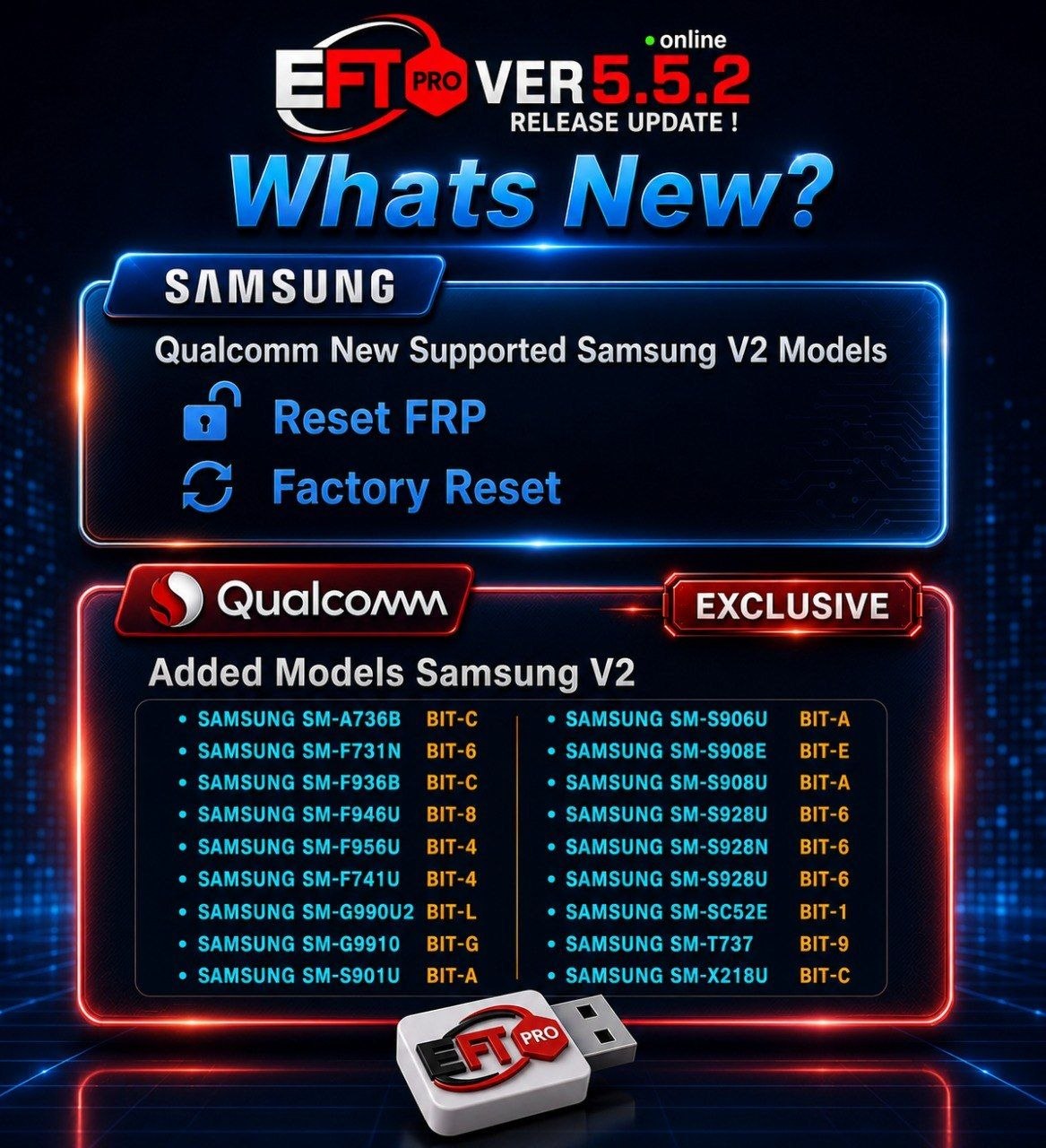 EFT Pro Dongle Update V5.5.2 is released
