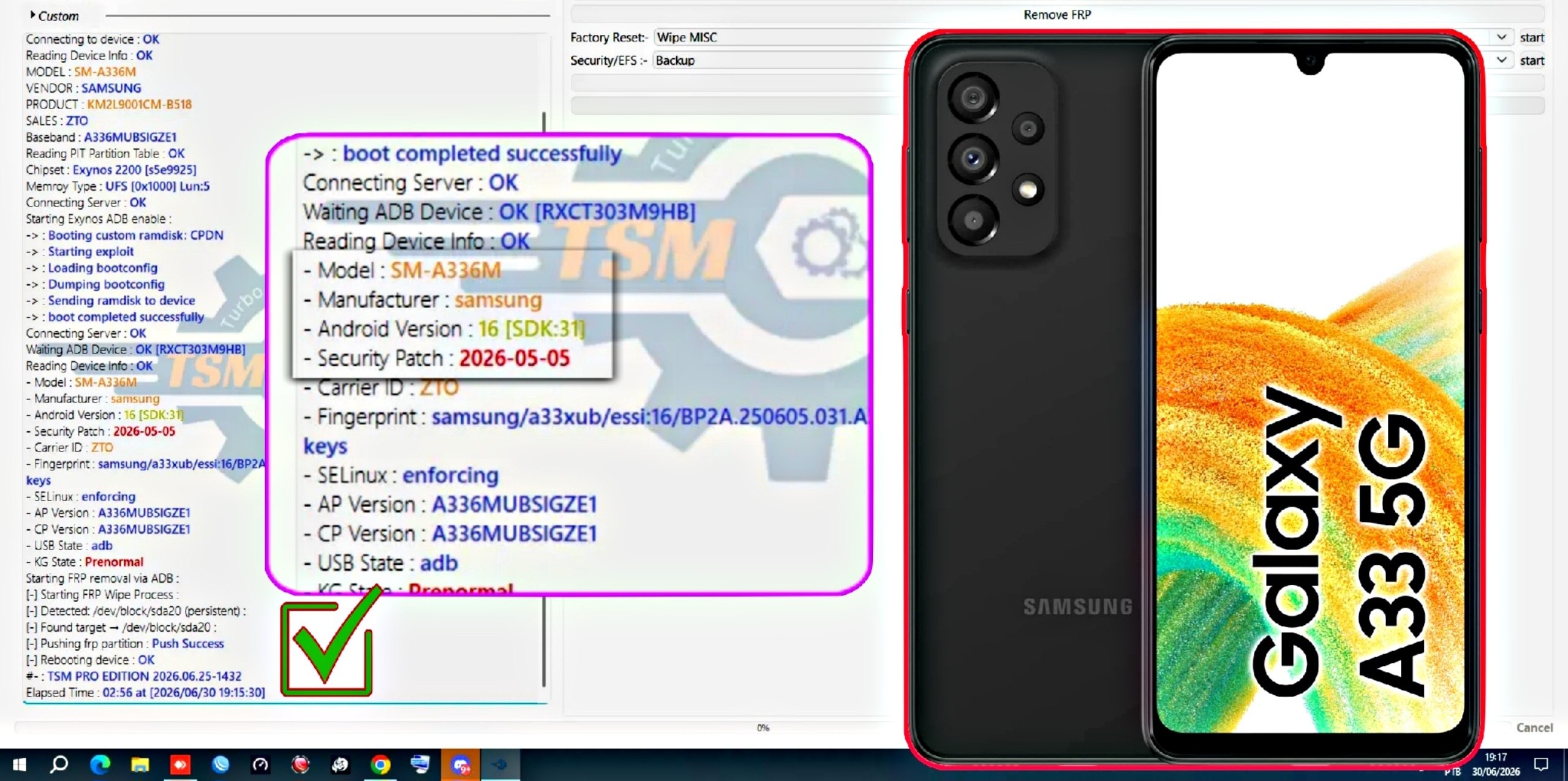 ENABLE ADB +Remove FRP Galaxy A33 5G