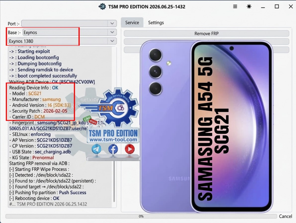 Remove FRP Galaxy A54 5G