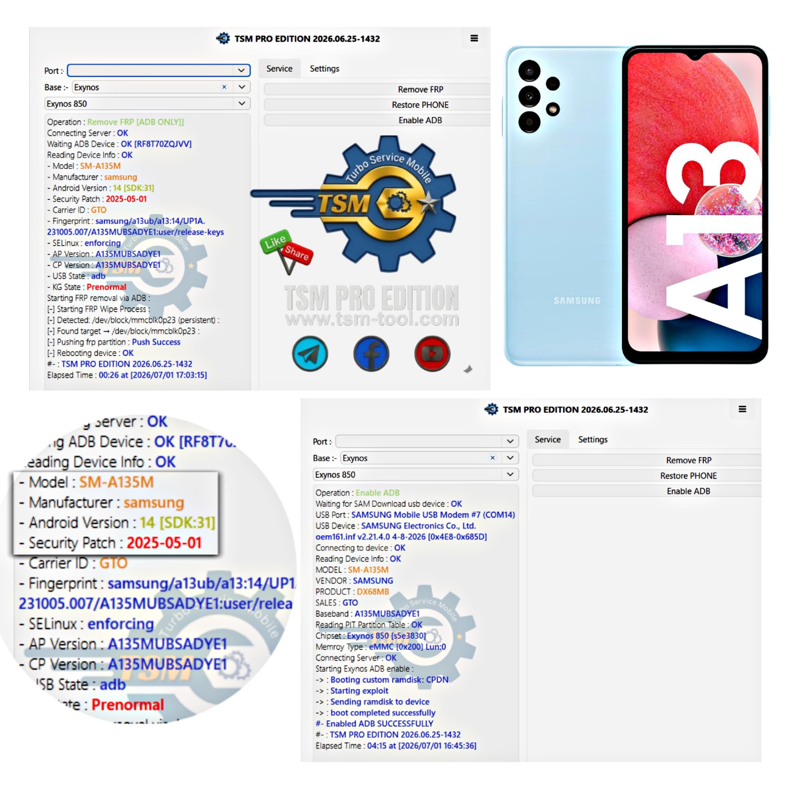 ENABLE ADB + Remove FRP Galaxy A13
