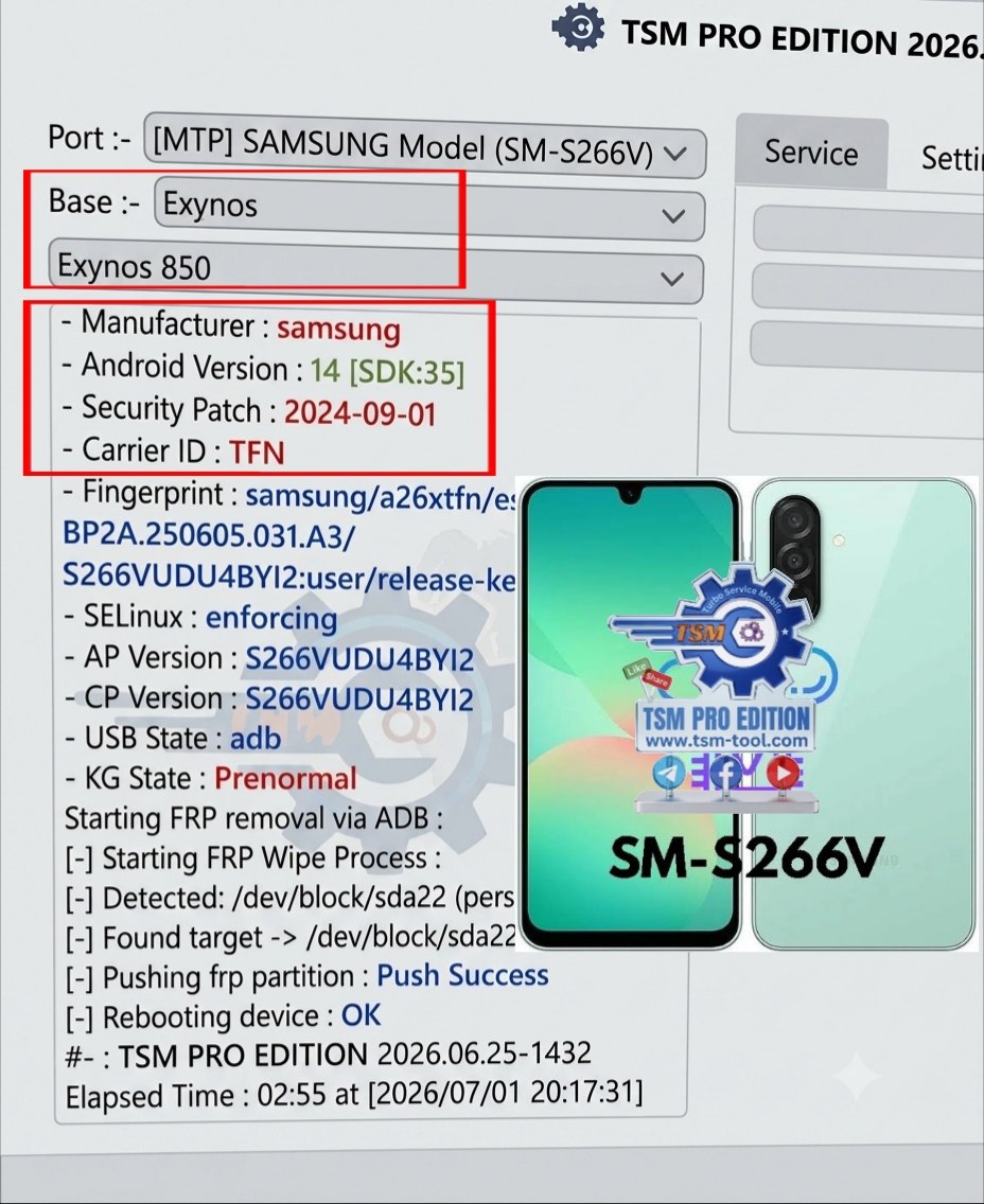 Remove FRP Galaxy A26 5G