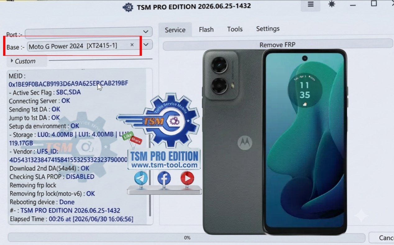 Remove FRP MOTO G POWER 2024