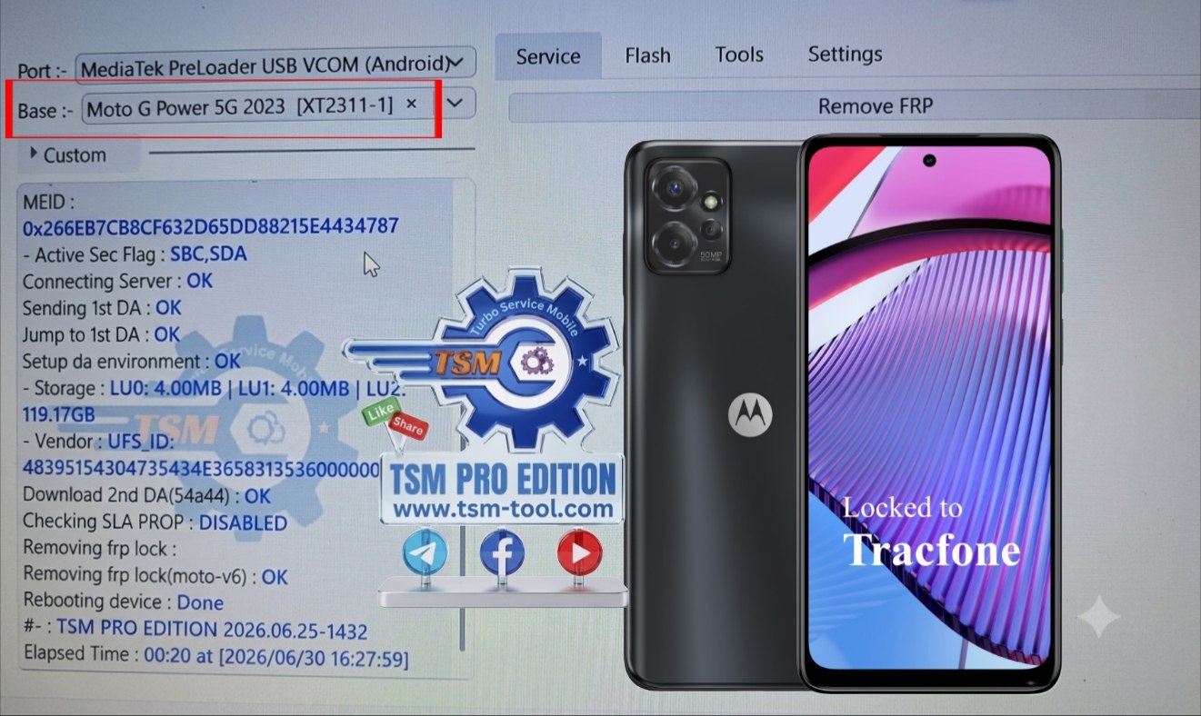 Remove FRP Moto G Power 5G (2023)