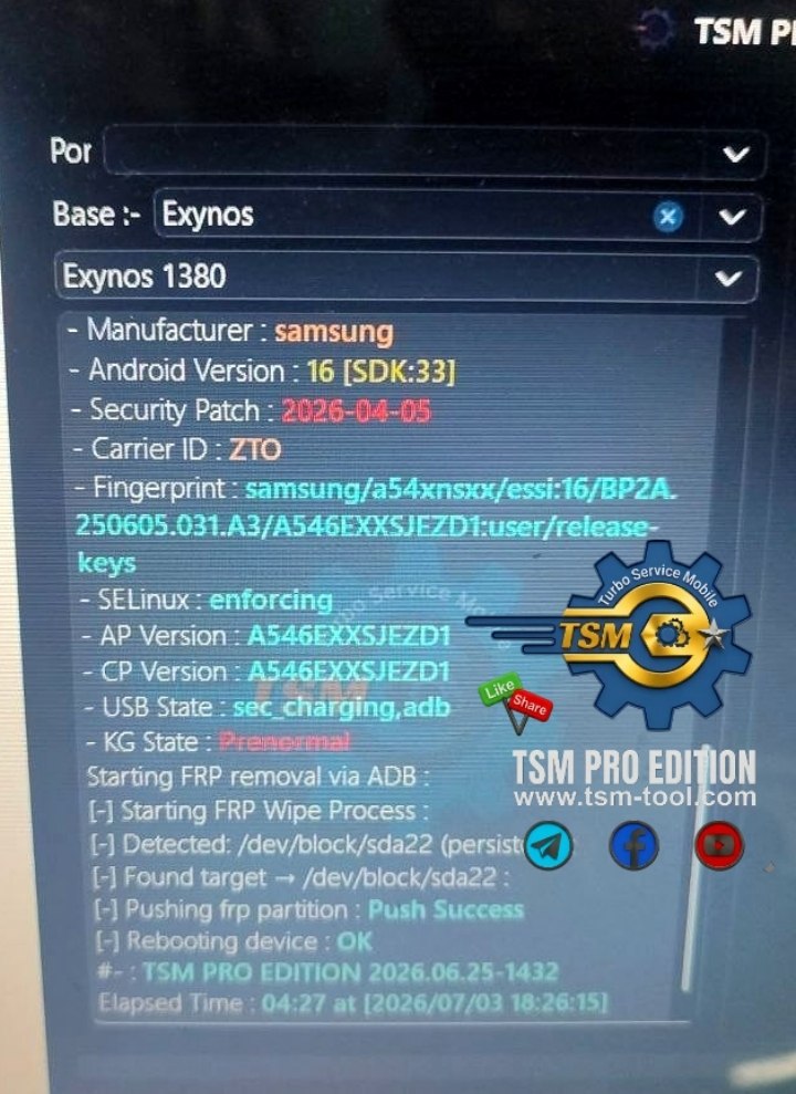 ENABLE ADB + Remove FRP Galaxy A54
