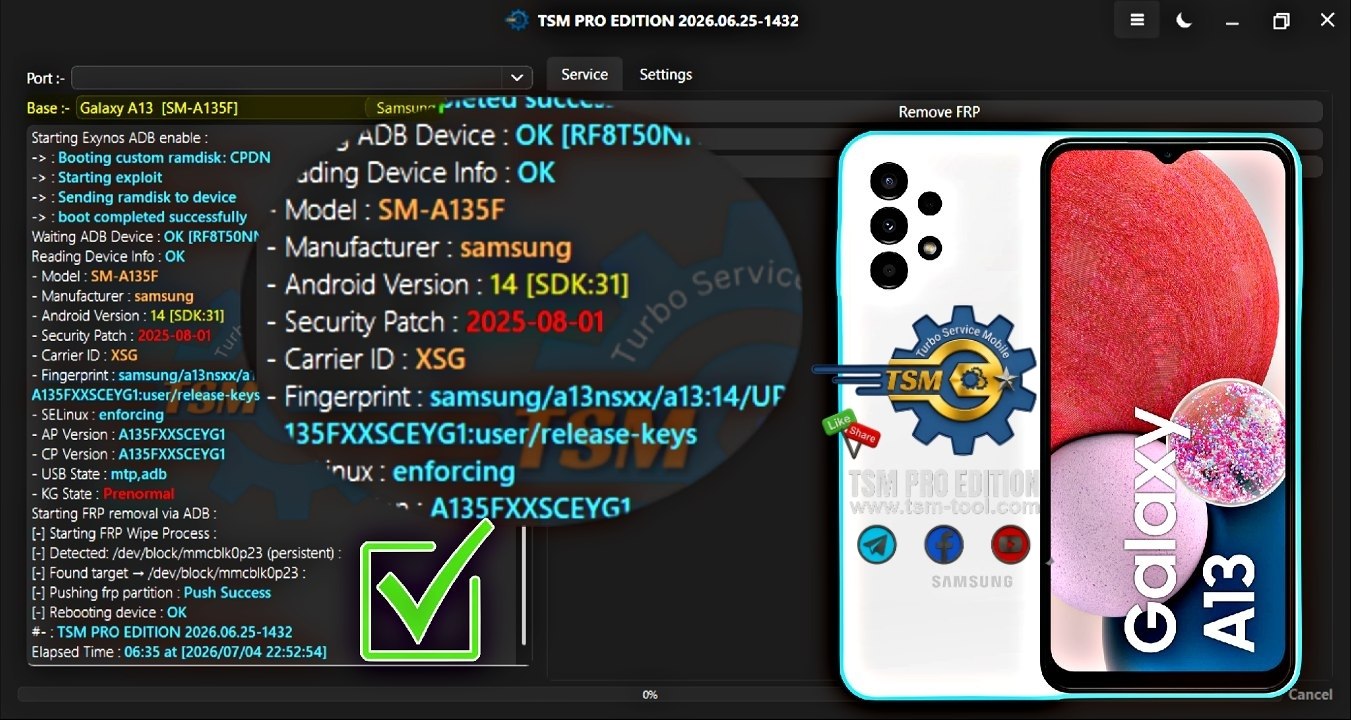 ENABLE ADB + Remove FRP Galaxy A13
