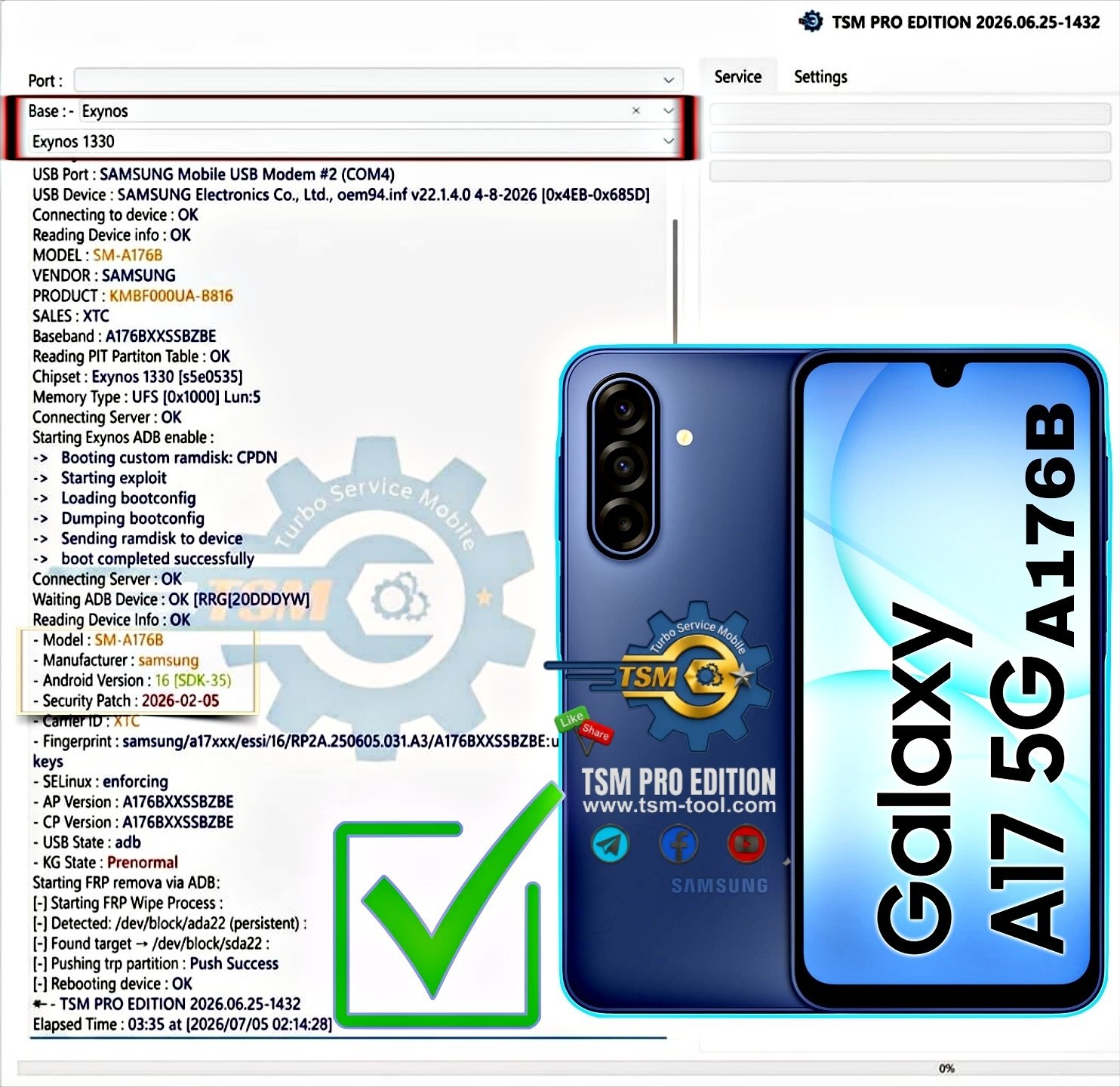 Enable ADB + Remove FRP Galaxy A17 5G