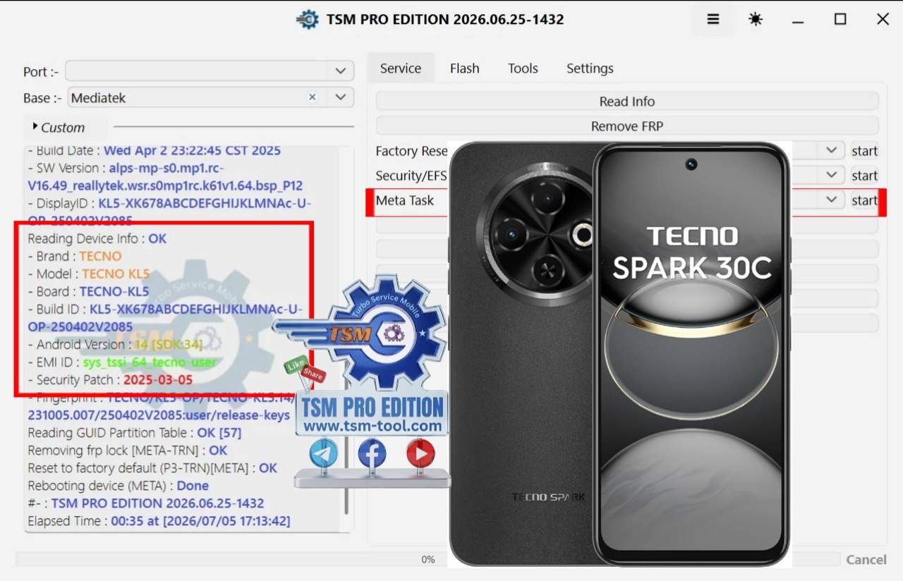 Remove Tecno SPARK 30C