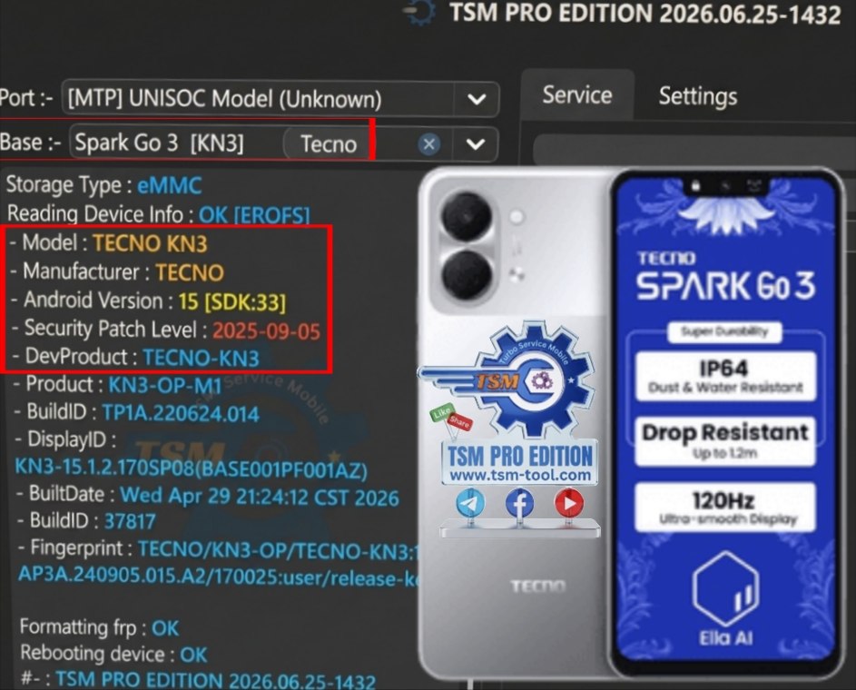 Remove FRP TECNO SPARK GO 3