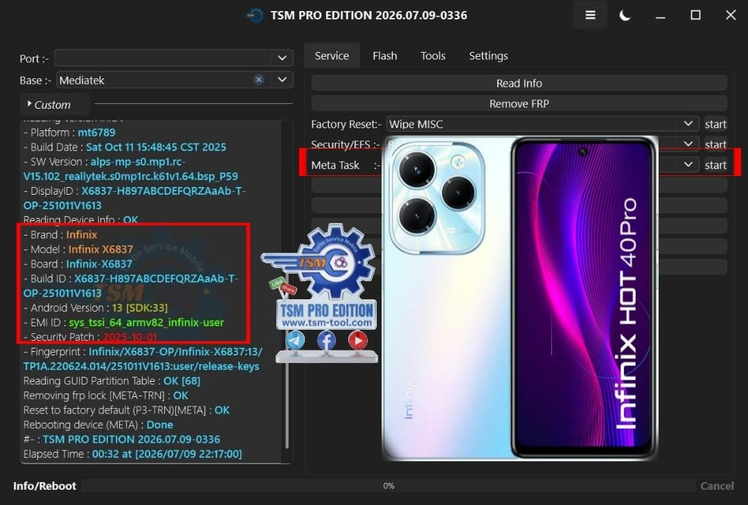 Remove FRP INFINIX HOT 40 PRO