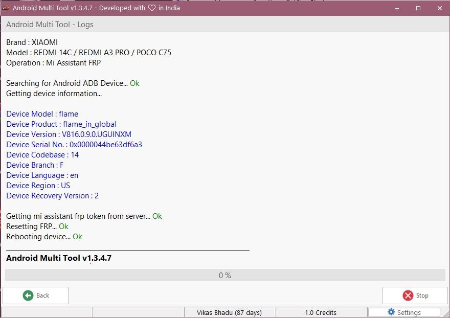 Redmi 14C FRP