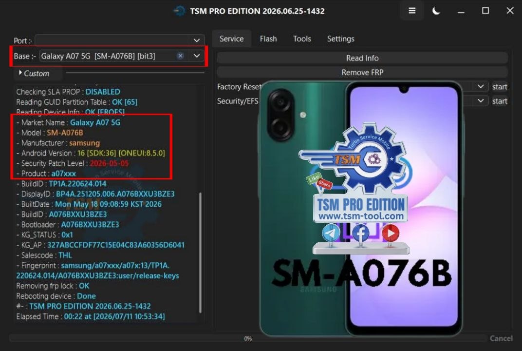 Remove FRP GALAXY A07 5G