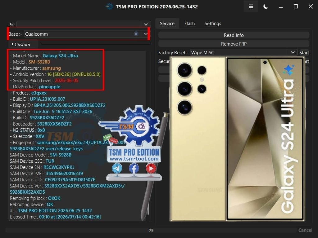 Remove FRP Galaxy S24 Ultra