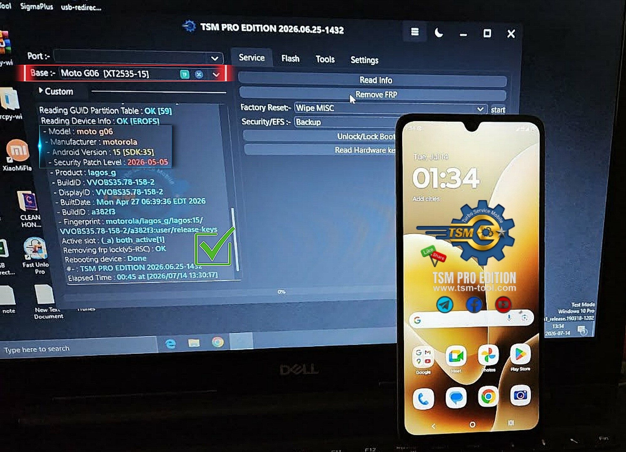 Remove FRP Moto G06