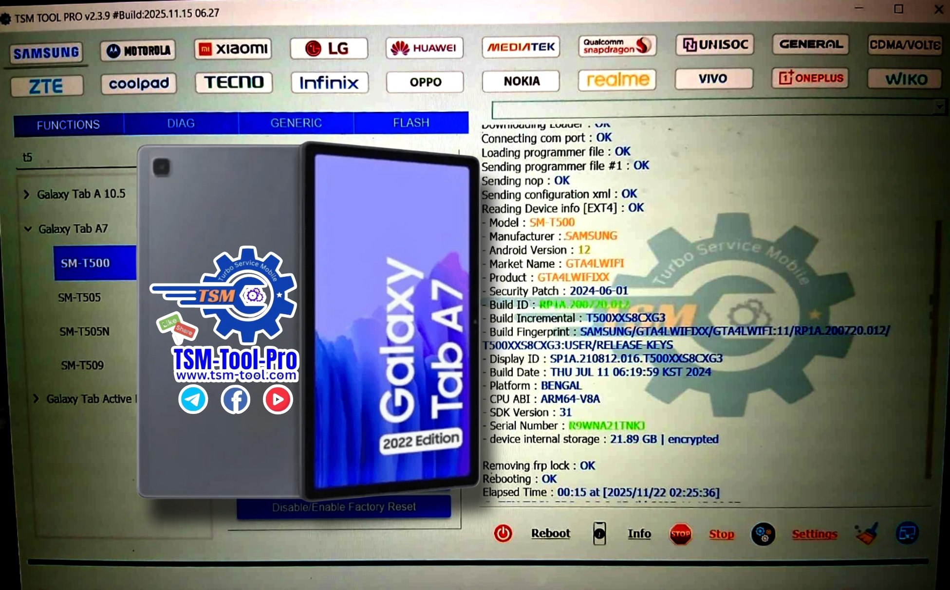 Remove FRP GALAXY TAB A7