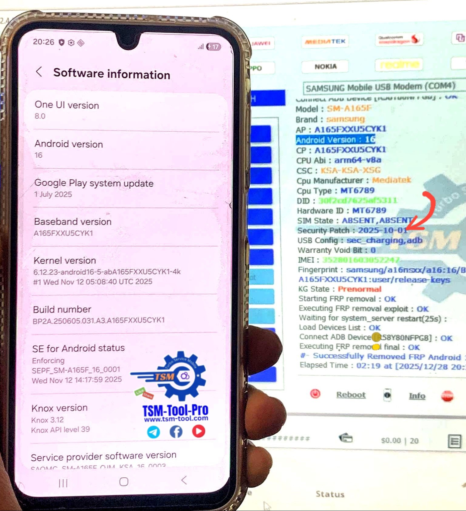 Remove FRP GALAXY A16