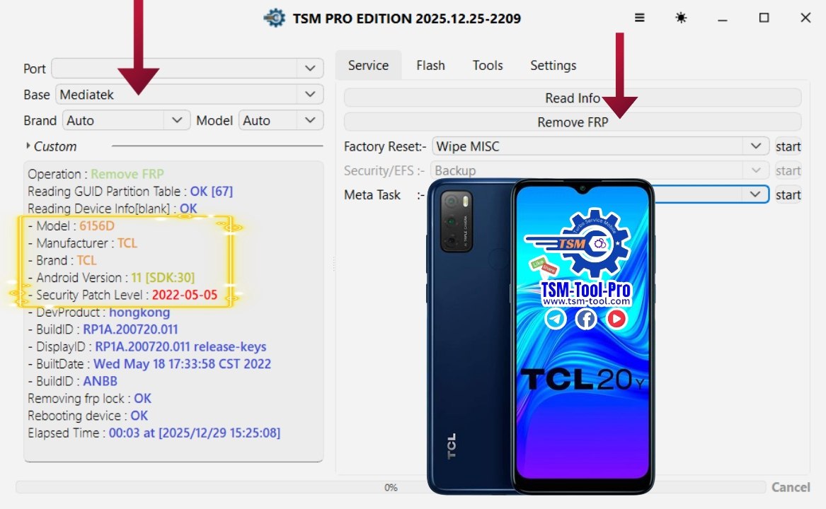 Remove FRP TCL 20Y