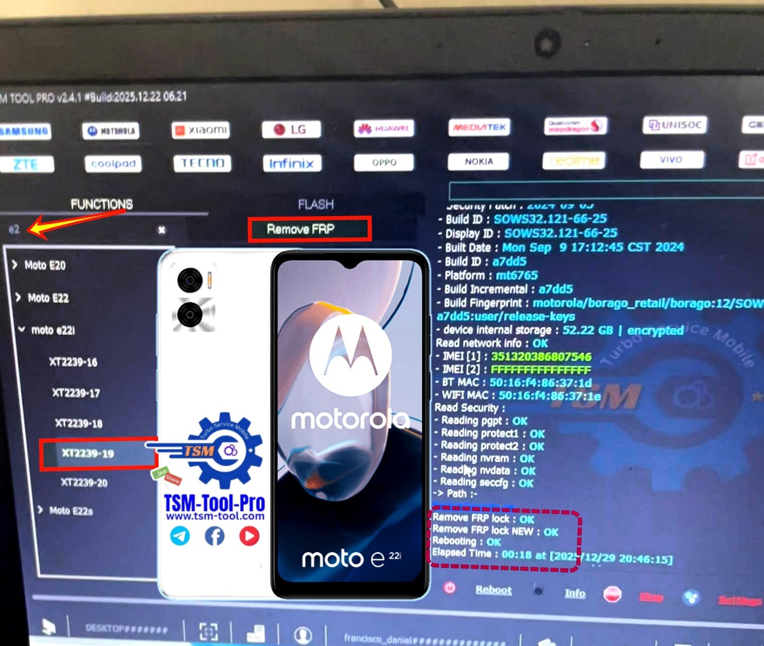 Remove FRP Motorola E22i
