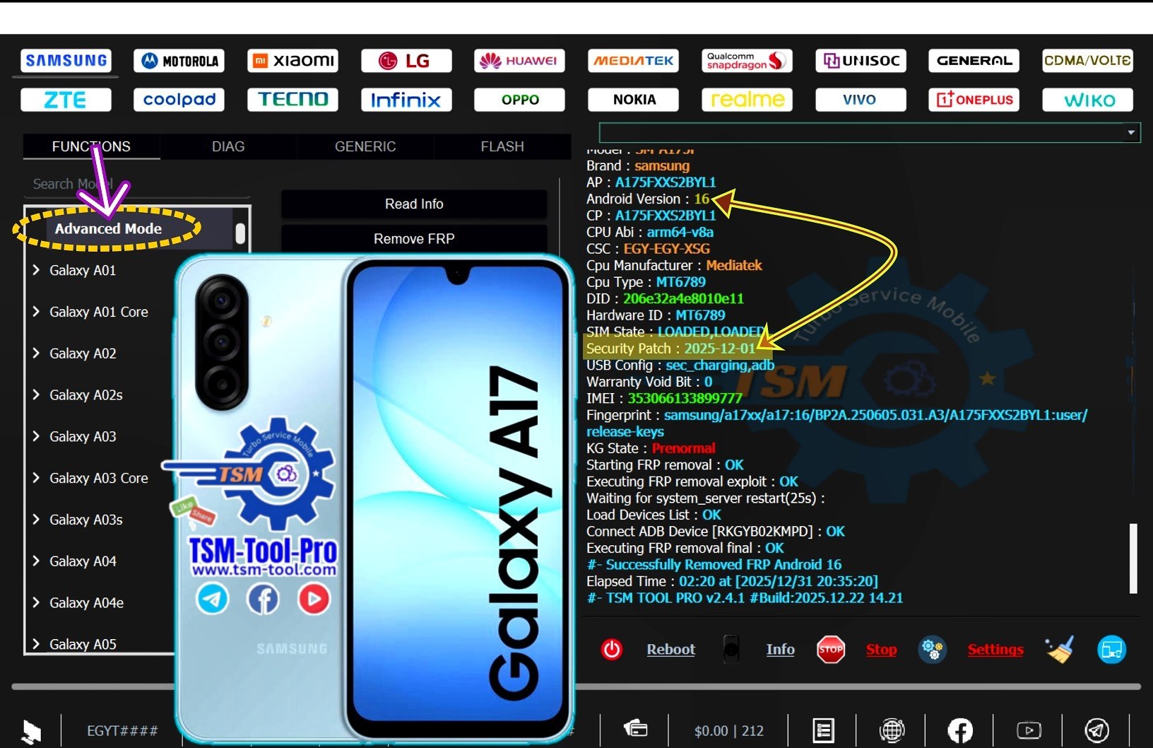 Remove FRP GALAXY A17