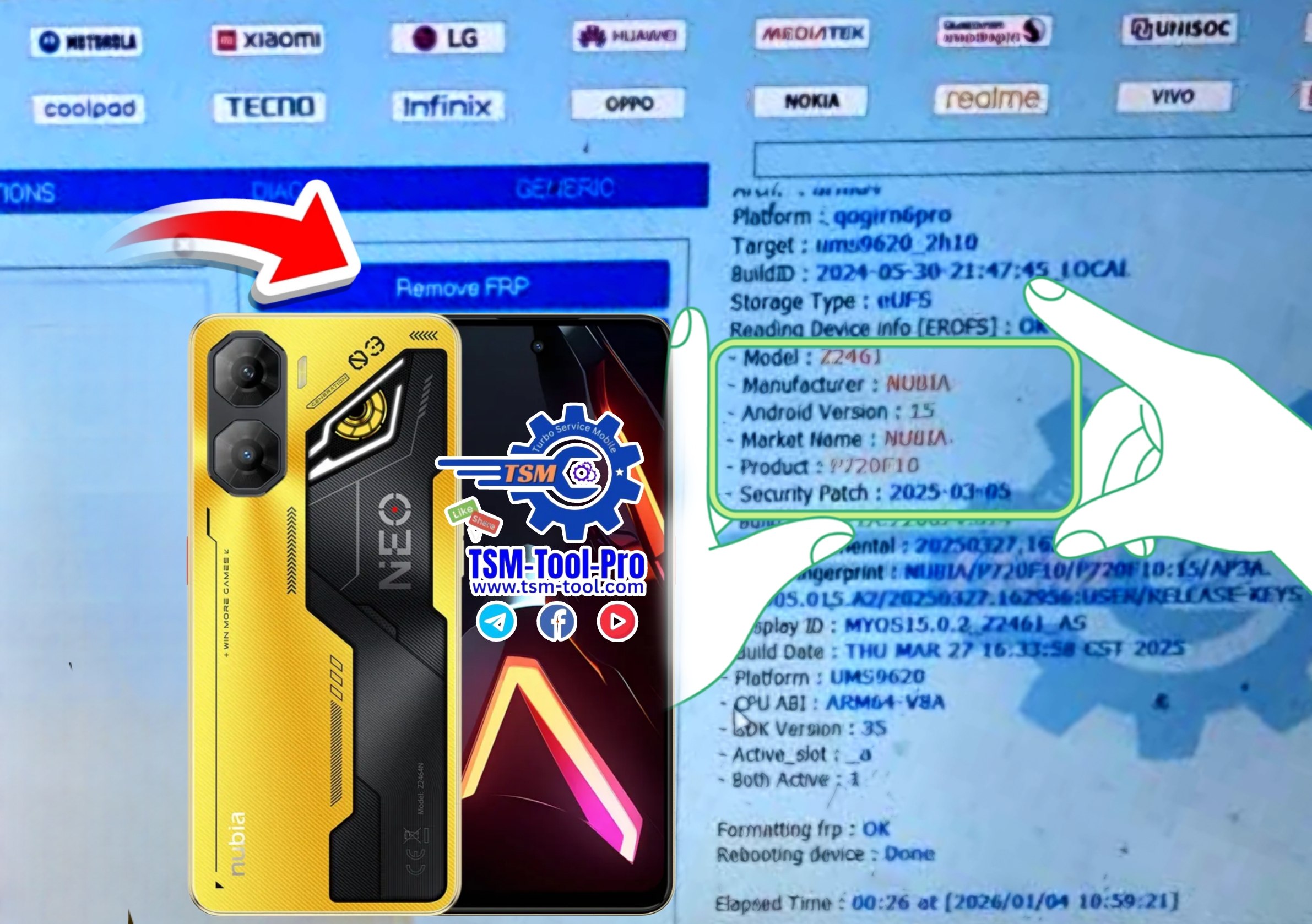 Remove FRP ZTE NUBIA NEO 3