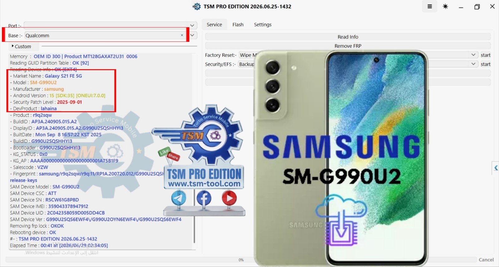 Remove FRP Galaxy S21 FE 5G