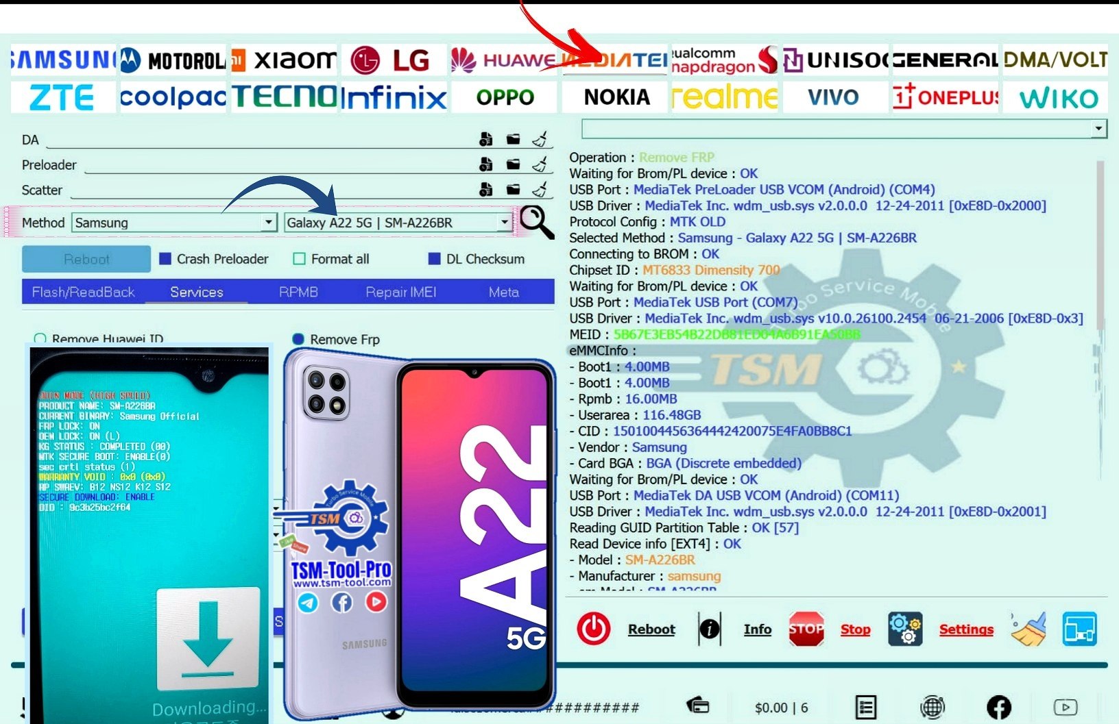 Remove FRP GALAXY A22
