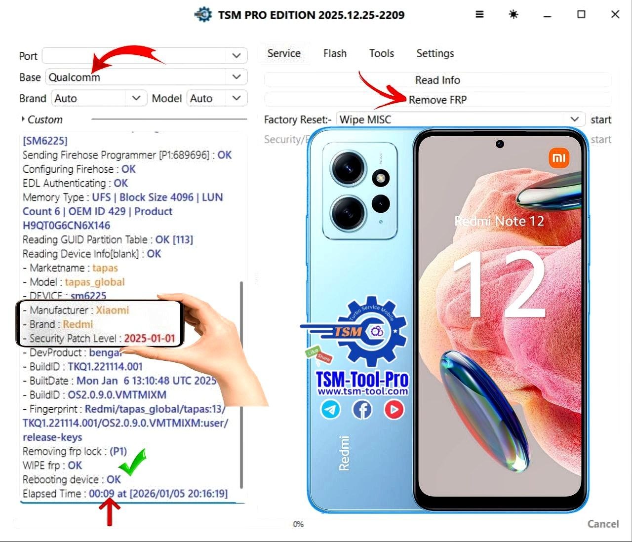 Remove FRP Redmi Note 12 4G