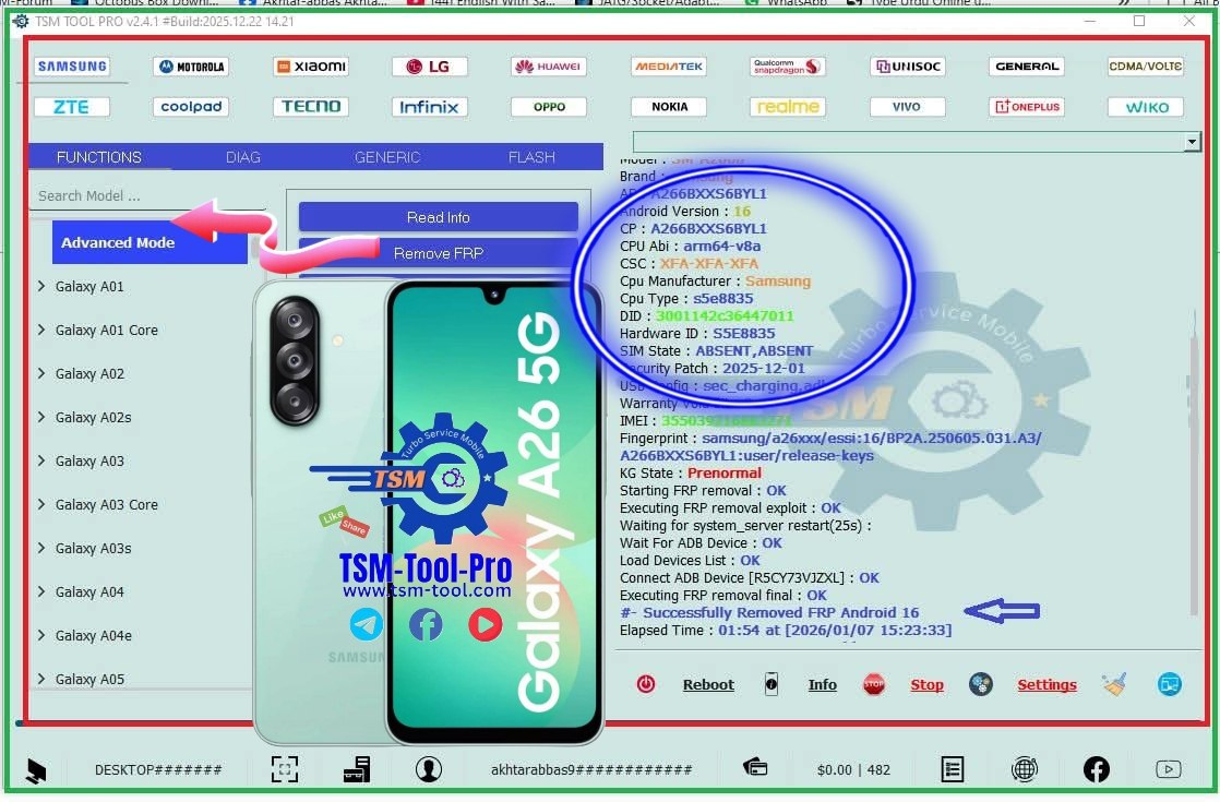 Remove FRP GALAXY A26