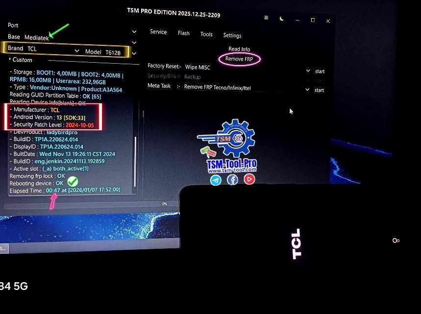 Remove FRP TCL 40 NxtPaper