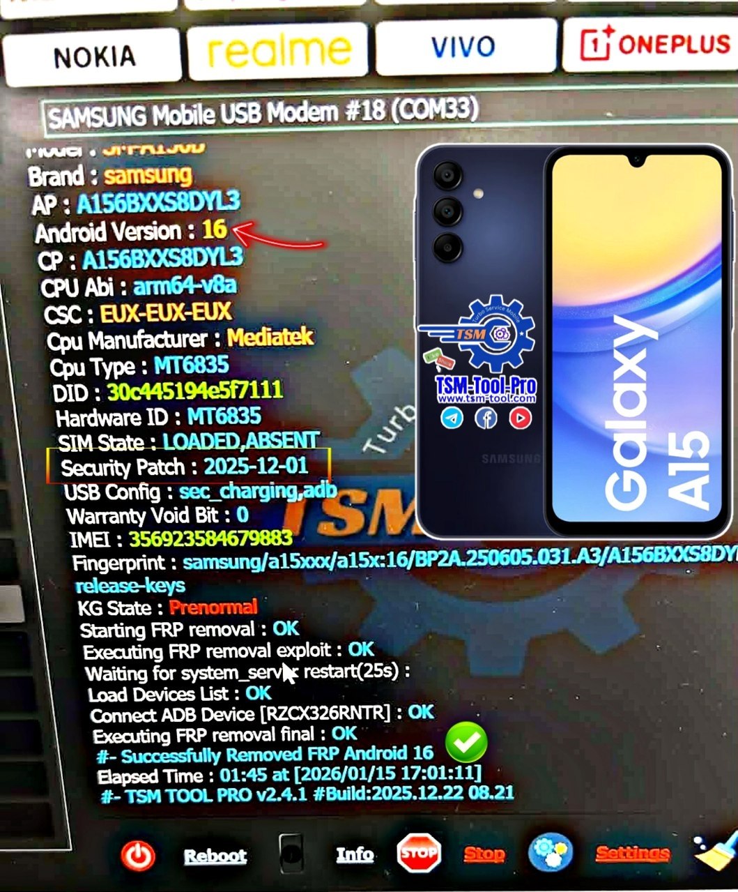 Remove FRP GALAXY A15