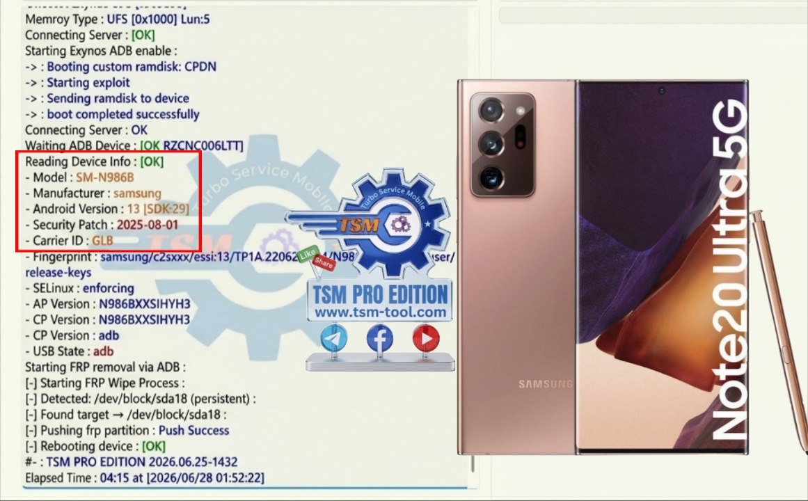 ENABLE ADB+Remove FRP Galaxy NOTE 20 ULTRA