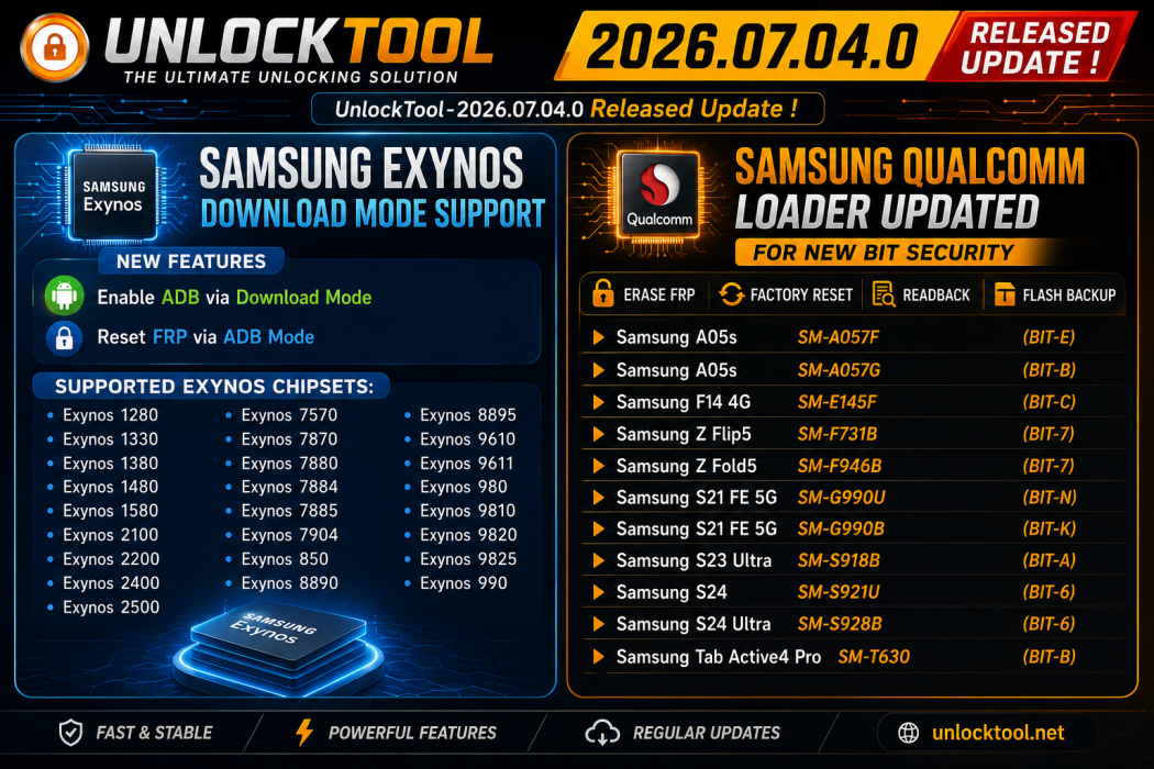 UnlockTool-2026.07.04.0 Released Update